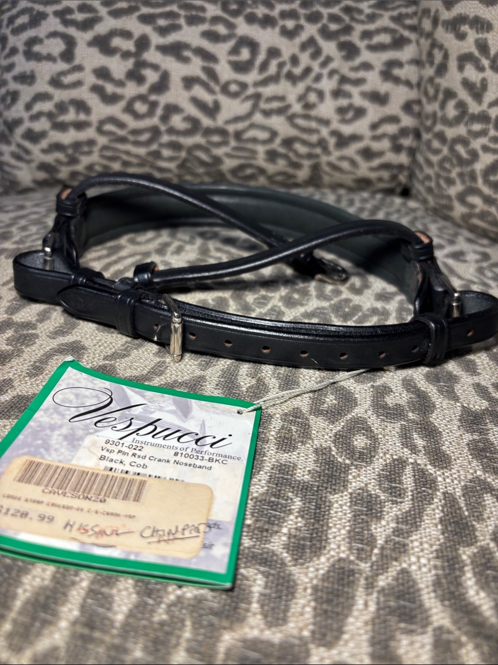NWT* Vespucci plain raised crank Noseband (missing chin pad) cob size - Picture 5 of 11